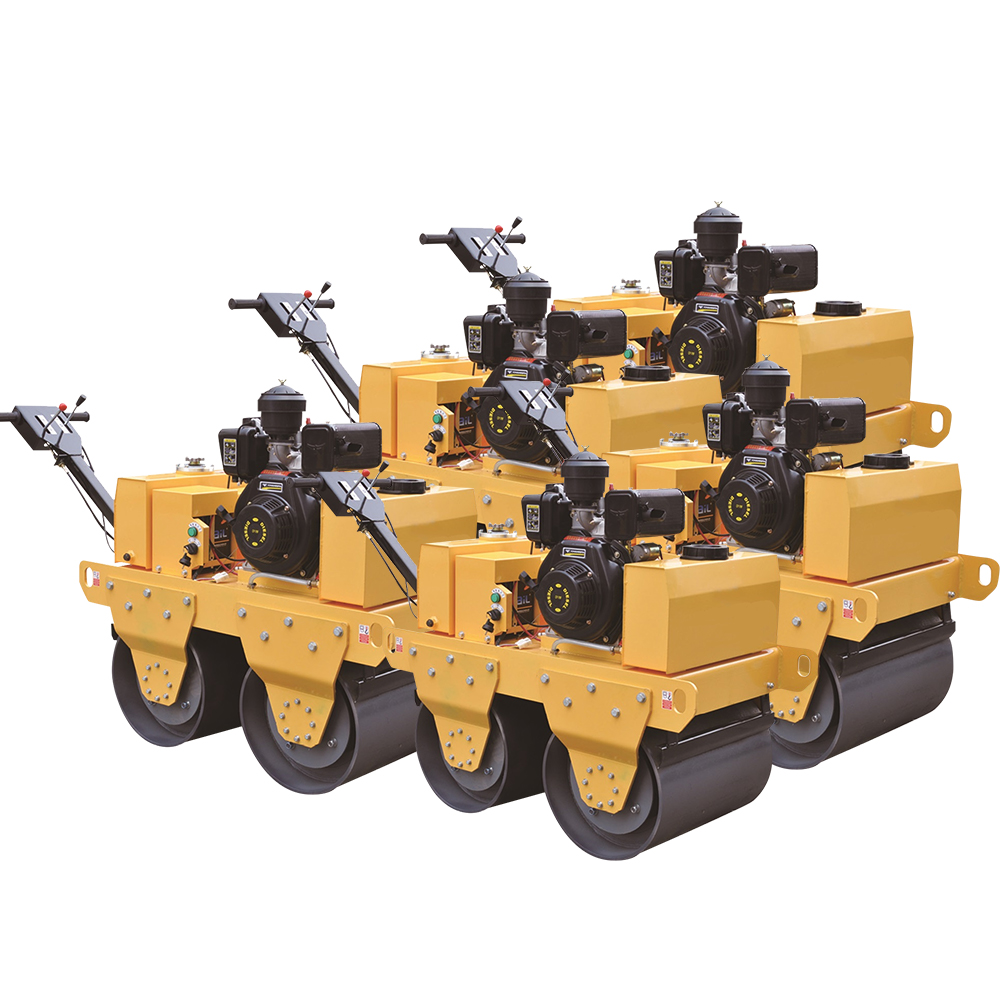 SINOMACH 0.6ton China Suppliers Mini double drum driving vibratory Hydraulic Walk Behind Vibratory Rollers GYW602