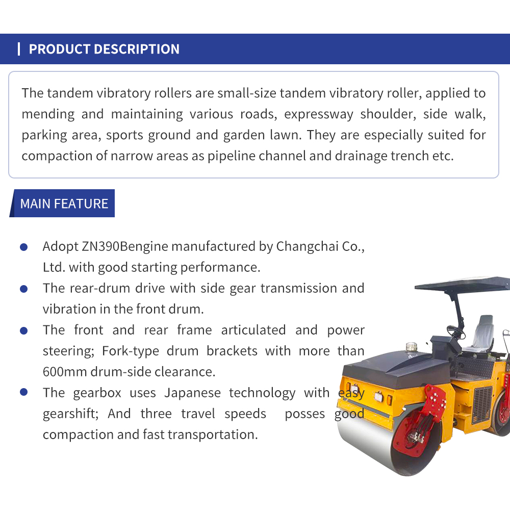SINOMACH 3 ton Double Drum Vibratory road Rollers for sale LDS203