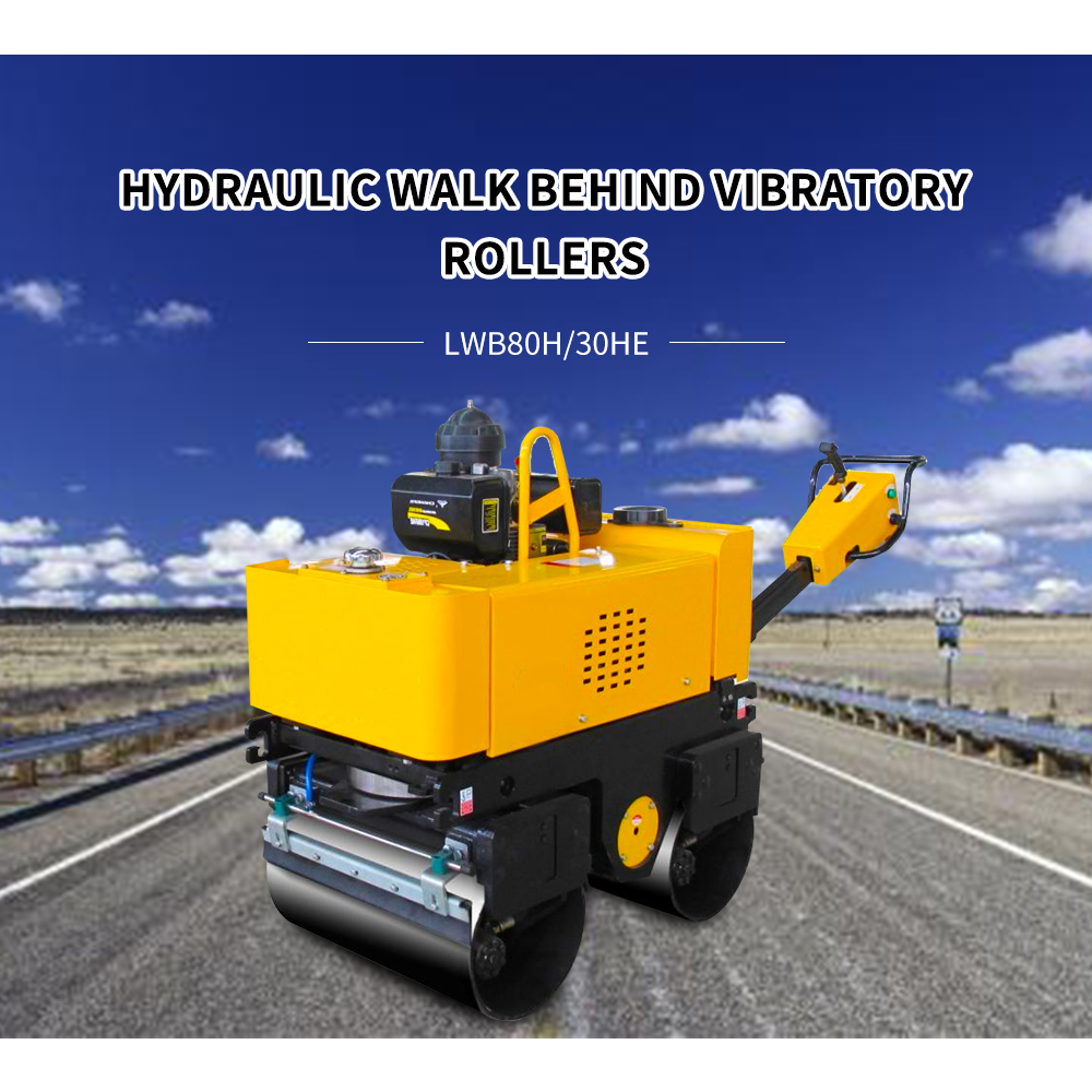 SINOMACH 0.8ton Mini Hydraulic Walk Behind Vibratory road Rollers for sale LWB80HE