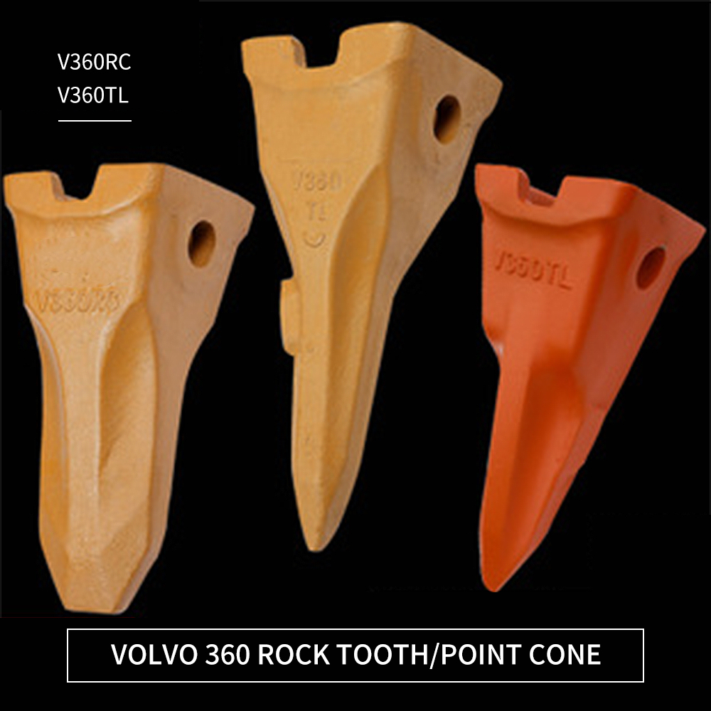 New Fashion Design for Bolt On Bucket Teeth - Volvo360 bucket tooth V360TL excavator rock tooth soil square cone wear-resistant excavator accessories – China Construction