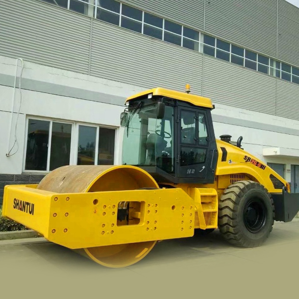 Shantui 26 ton SR26-5 compactor MachineOfficial single drum vibratory road rollers