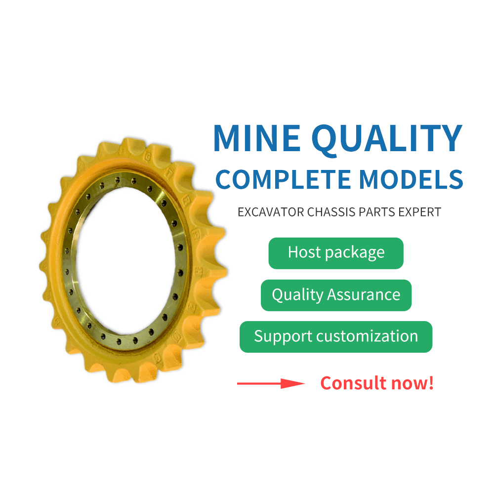 OEM/ODM Supplier Hydraulic Grab Bucket - Excavator chain rail bone reinforcement four-wheel belt chassis accessories OEM excavator parts drive sprockets – China Construction