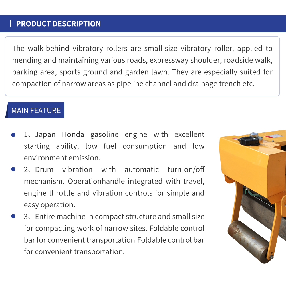 SINOMACH 0.5ton Mini vibratory road rollers for sale LWB50HE