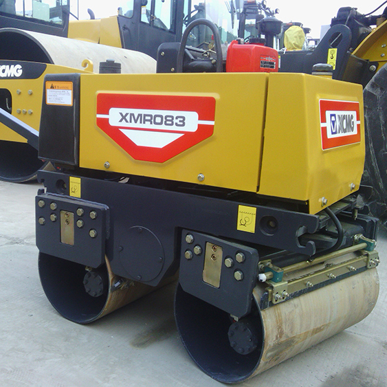 XCMG XMR083 1 Ton Walking behind Hand Operating double Drum Road Roller Compactor