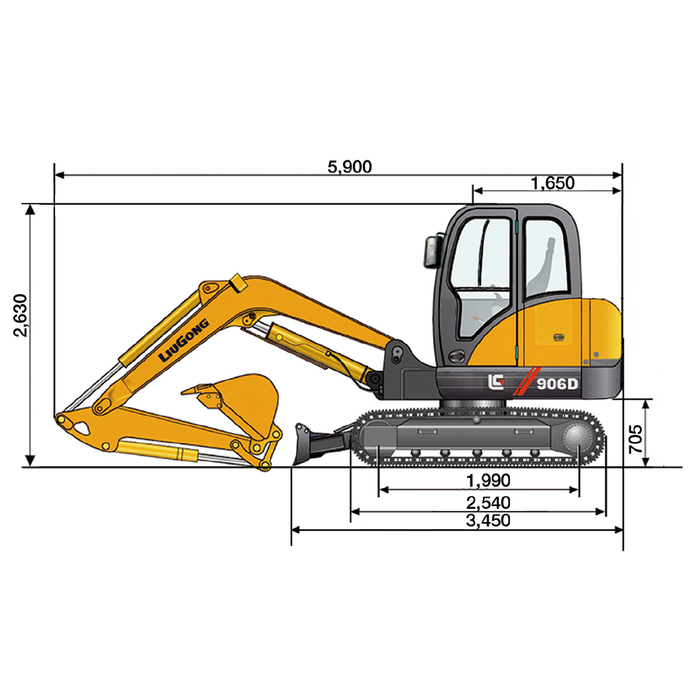 Fast delivery Excavator Mini - LIUGONG 6 ton New China Good Price Of Hydraulic Crawler Excavators Digger machine 906D earthmoving machine – China Construction