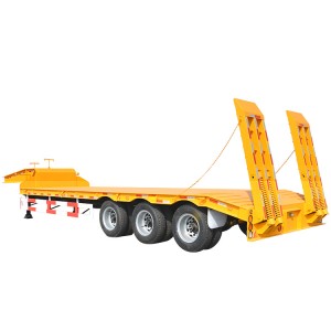 CIMC 60 Tons high quality Low Price Factory Heavy Duty truck trailers 3 Axles Low Bed Truck for sale