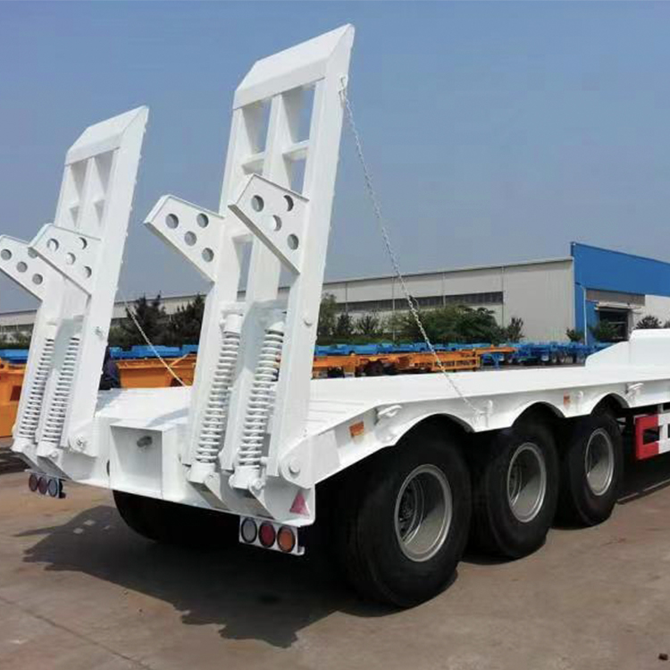CIMC 60 Tons high quality Low Price Factory Heavy Duty truck trailers 3 Axles Low Bed Truck for sale